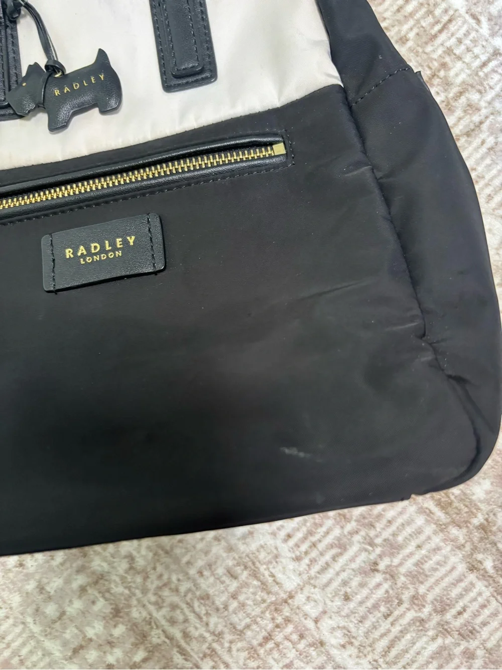 Radley London Elia Mews Zip-Top Nylon Backpack Black